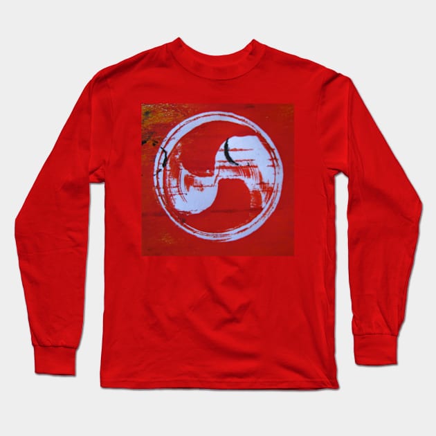 Seeing Red Abstract Long Sleeve T-Shirt by Heatherian